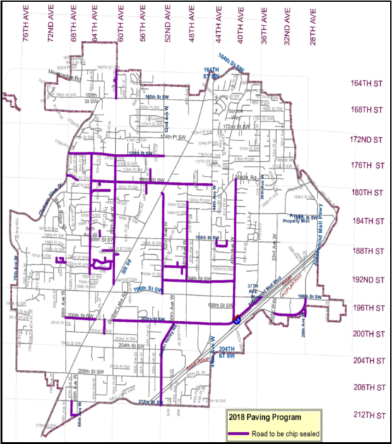 City of Lynnwood Project Update - Chip Seal July 26, 2018