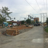 40th Trailhead Seat Wall Construction
