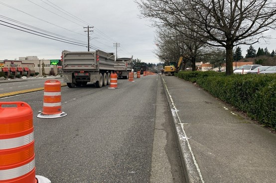 2021.02.12 Clearing and grubbing in front of Fred Meyer