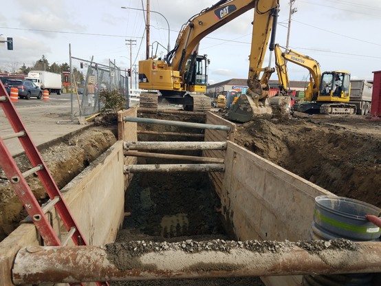 Removal of contaminated soil at 196th St SW and 44th Ave W. 