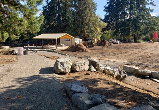 Accessible pathway to the shelter and boulder scramble at embankment slide have been installed.