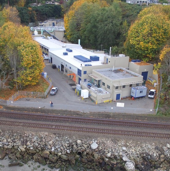 Arial of WWTP Steel Building Repair Project