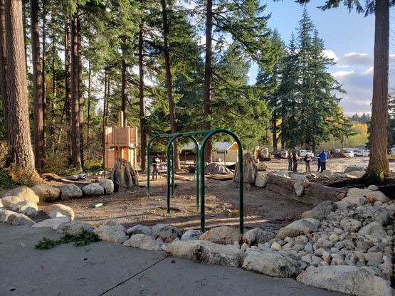 Playground equipment installation is underway at South Lynnwood Park!