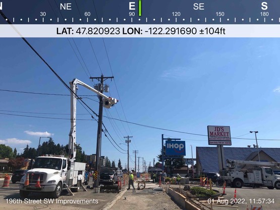 Crews relocating overhead power to underground on the south side of 196th St SW and east of  44th Ave W 