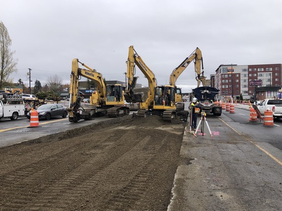 Road Excavation resumes between 40th and 36th