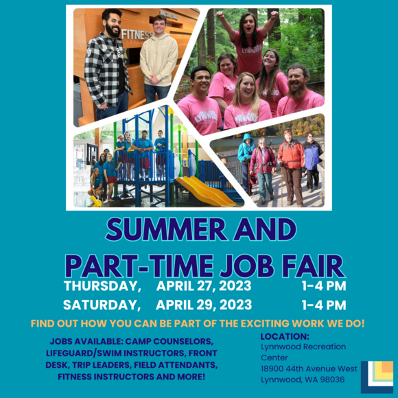 Summer and Part-Time Job Fair | April 27th and 29th, 1-4 PM