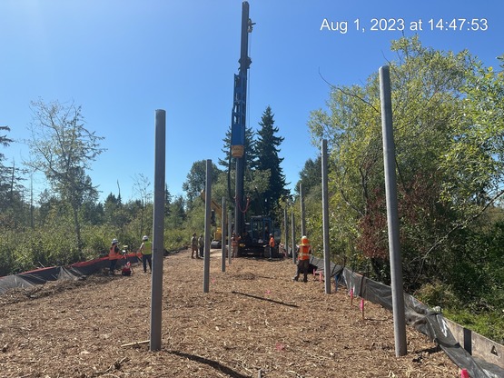 Driving piles for Boardwalk #2