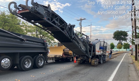 68th Ave W - Site 1 - Grinding has begun.