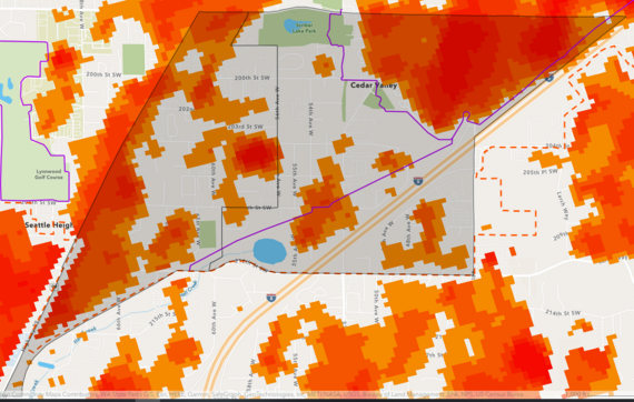 The South Lynnwood Neighborhood and its parks and trails. 
