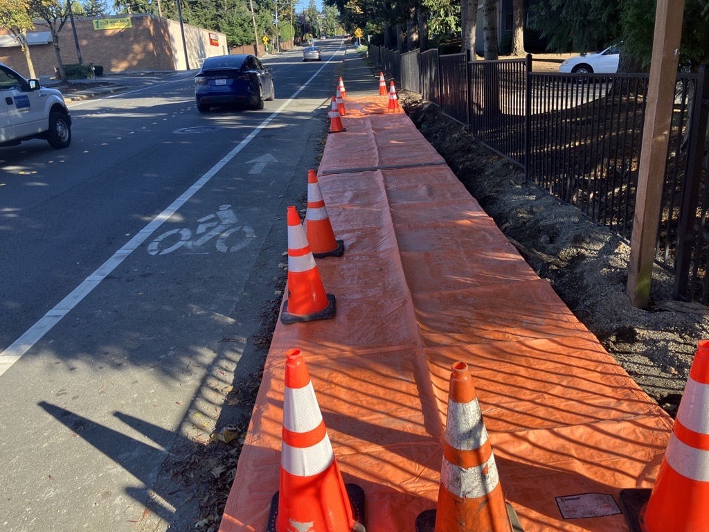 176th - Blankets on fresh concrete during freezing temperatures