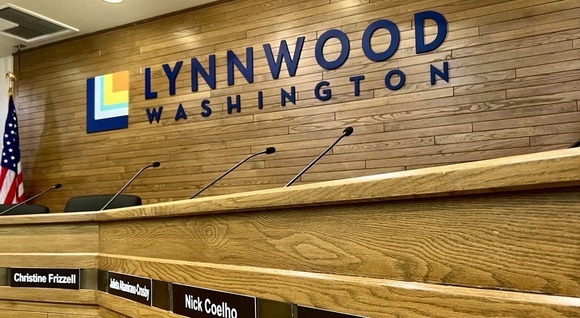 View of the Lynnwood City Council Dias