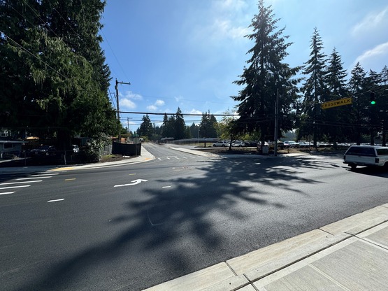 204th St SW & 76th Ave W Paved Intersection and New College Place Elementary Driveway 