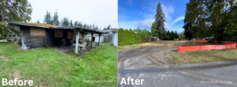 Before and after demolition of 6005 178th St SW