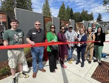 The ribbon cutting for the Community Justice Center Art