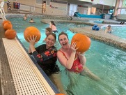 Pumpkins in the pool