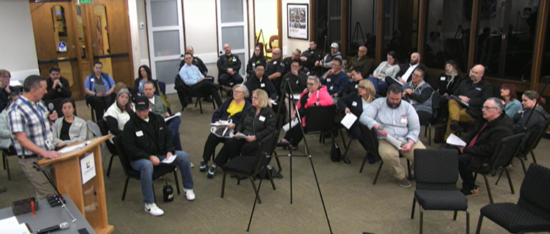 Parks Superintendent Eric Peterson speaking at Hygiene Center Roundtable Discussion 