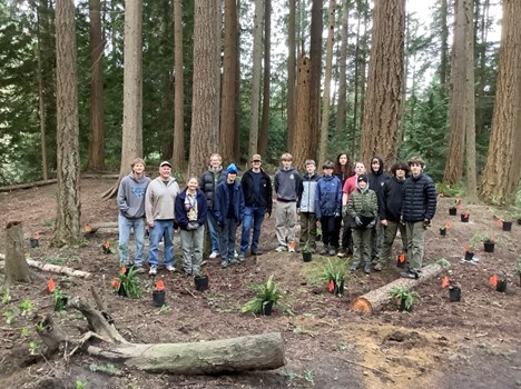 Scouts BSA Troop 312 working in Lynndale Park