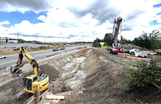 Crane has been brought onto the construction site.