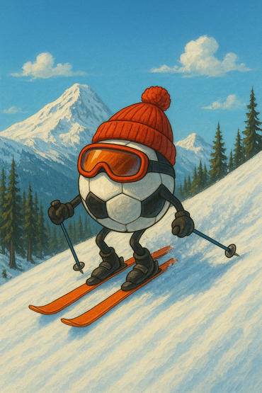 Skiing Soccer Ball