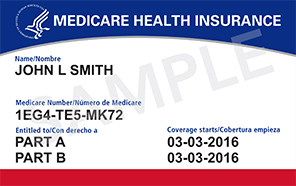 Sample of the new Medicare card