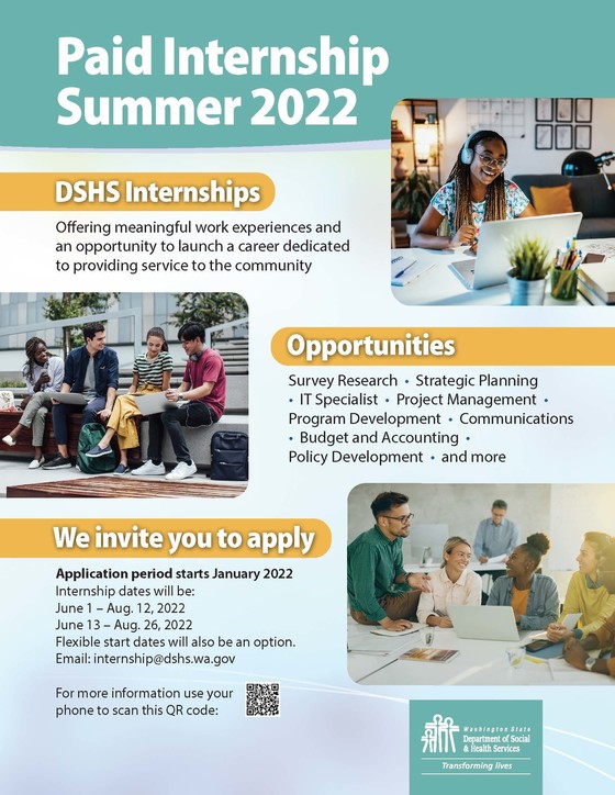 2022 DSHS Intern Flyer
