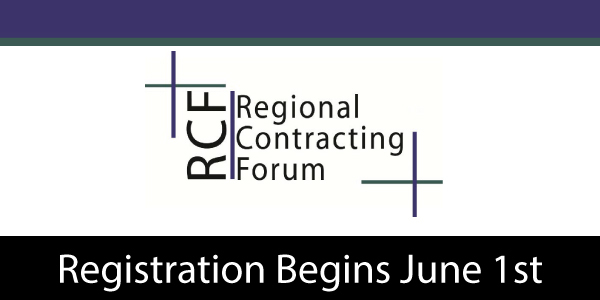Regional Contracting Forum Registration begins June 1st