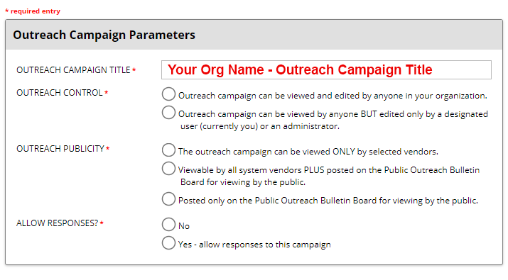 Access Equity Outreach Module Campaign Title Instructions