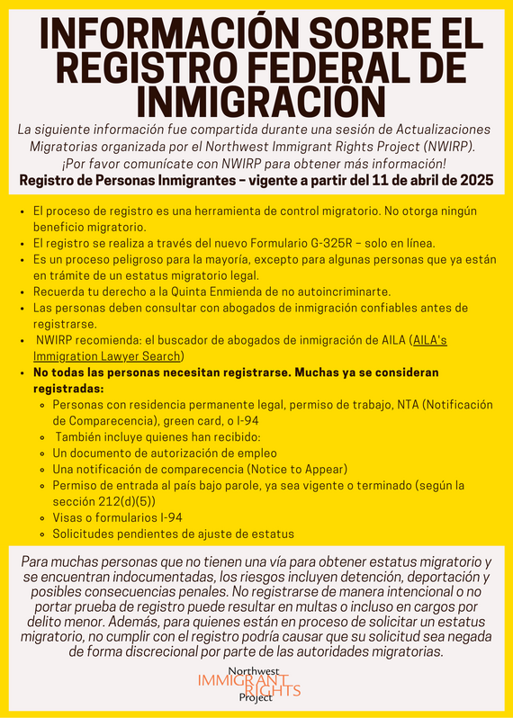 Informacion Sobre El Registro Federal 