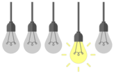 Five lightbulbs