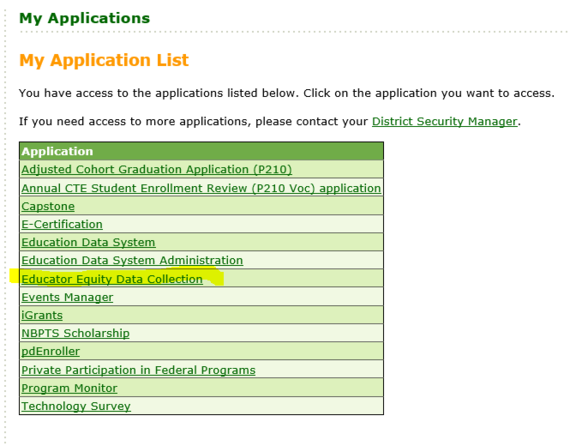 EETool in list of applications