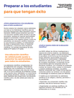 screen shot of Achieve's Next Generation Science Standards parent information card in Spanish