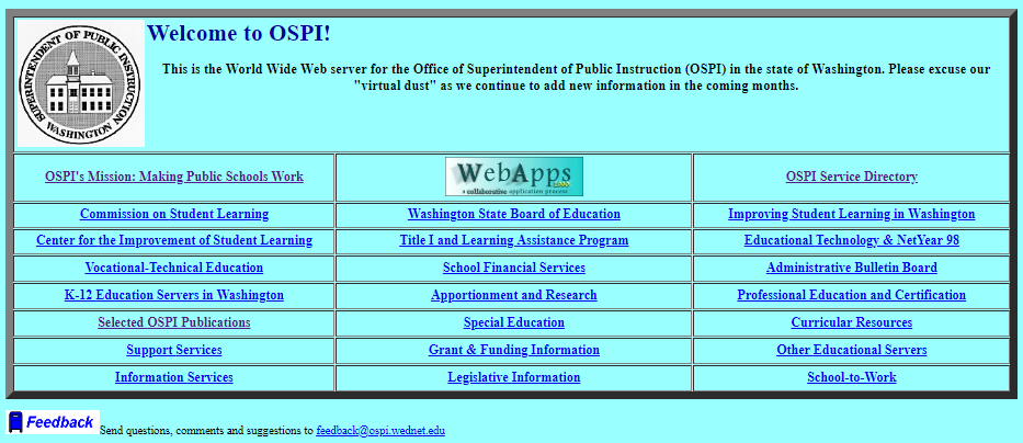 OSPI Website from 1997