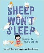 Book cover for "Sheep Won't Sleep"
