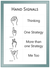 Images of hand signals for Number talks