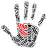 Stop hate hand