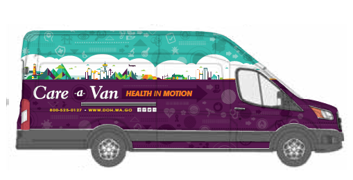 Picture of a van with Care-a-van logo