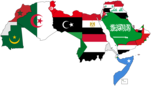 Arabic map of flags