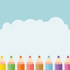 Pencils with cloud and sky