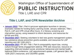 Title I, LAP, and CPR Newsletter Archive