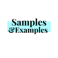 Samples & Examples 