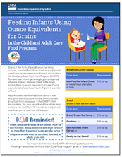 Feeding Infants Using Ounce Equivalents for Grains in the CACFP Resource