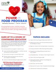 Power of the Food Program Flyer