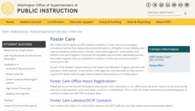 Foster Care Website Screenshot