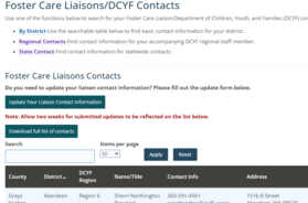 Foster Care Liaison Website