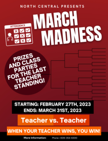 March Madness Attendance Challenge Flyer 