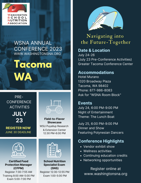2023 WSNA Summer Conference Flyer