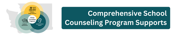Comprehensive School Counseling Program Supports Banner with State Logo