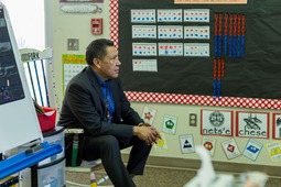 H. Strom at Lummi school