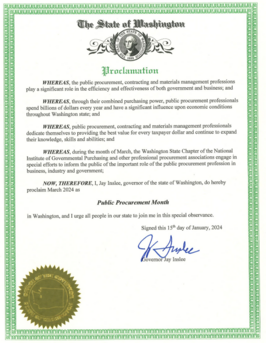 Procurement Proclamation NEWSLETTER: OSPI Softball, Women's History Month Game, Ellen Ebert is ...