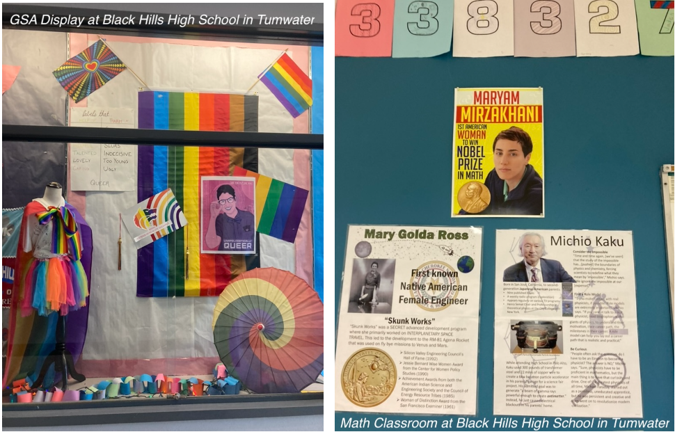 MBLC Gay straight alliance displays.